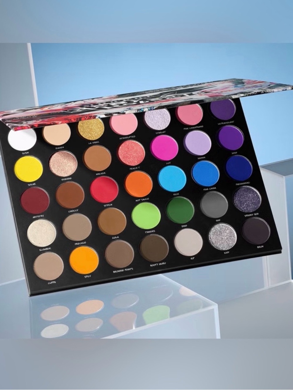 Morphe 35-Color Eyeshadow Palette — Bright Pinks, Purples, Blues & Greens
